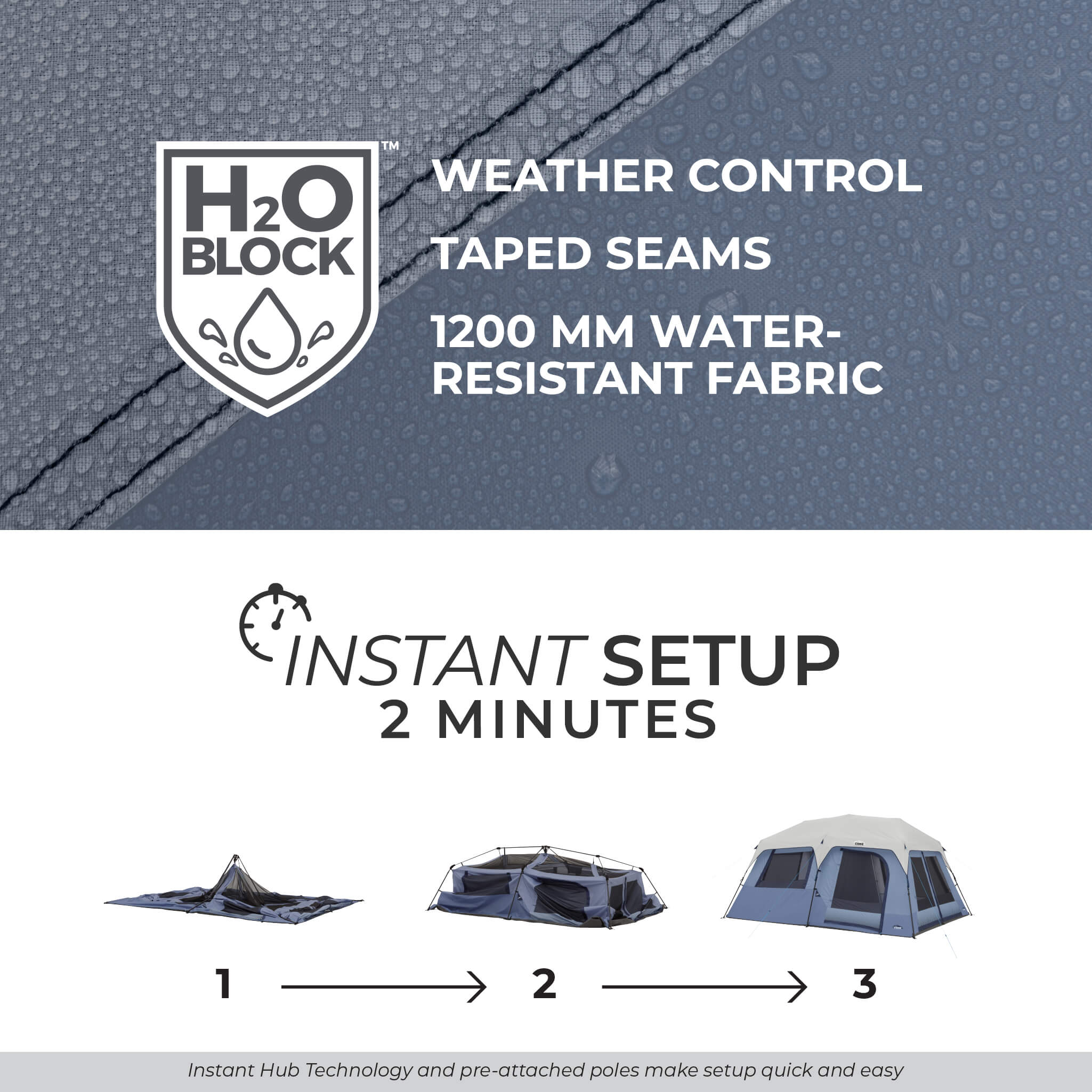 10 Person Instant Cabin Tent - Image 4