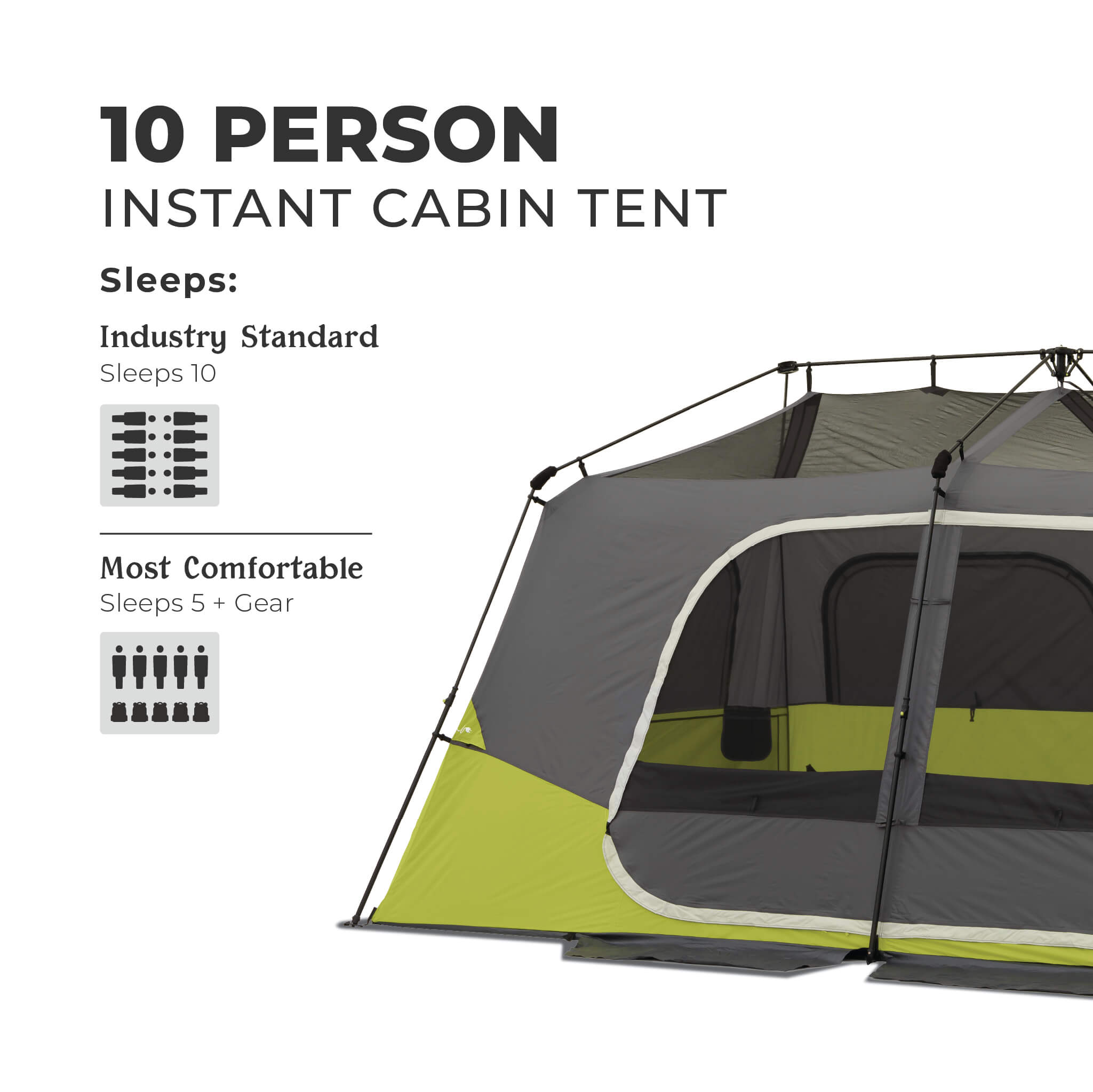 10 Person Instant Cabin Tent - Image 6