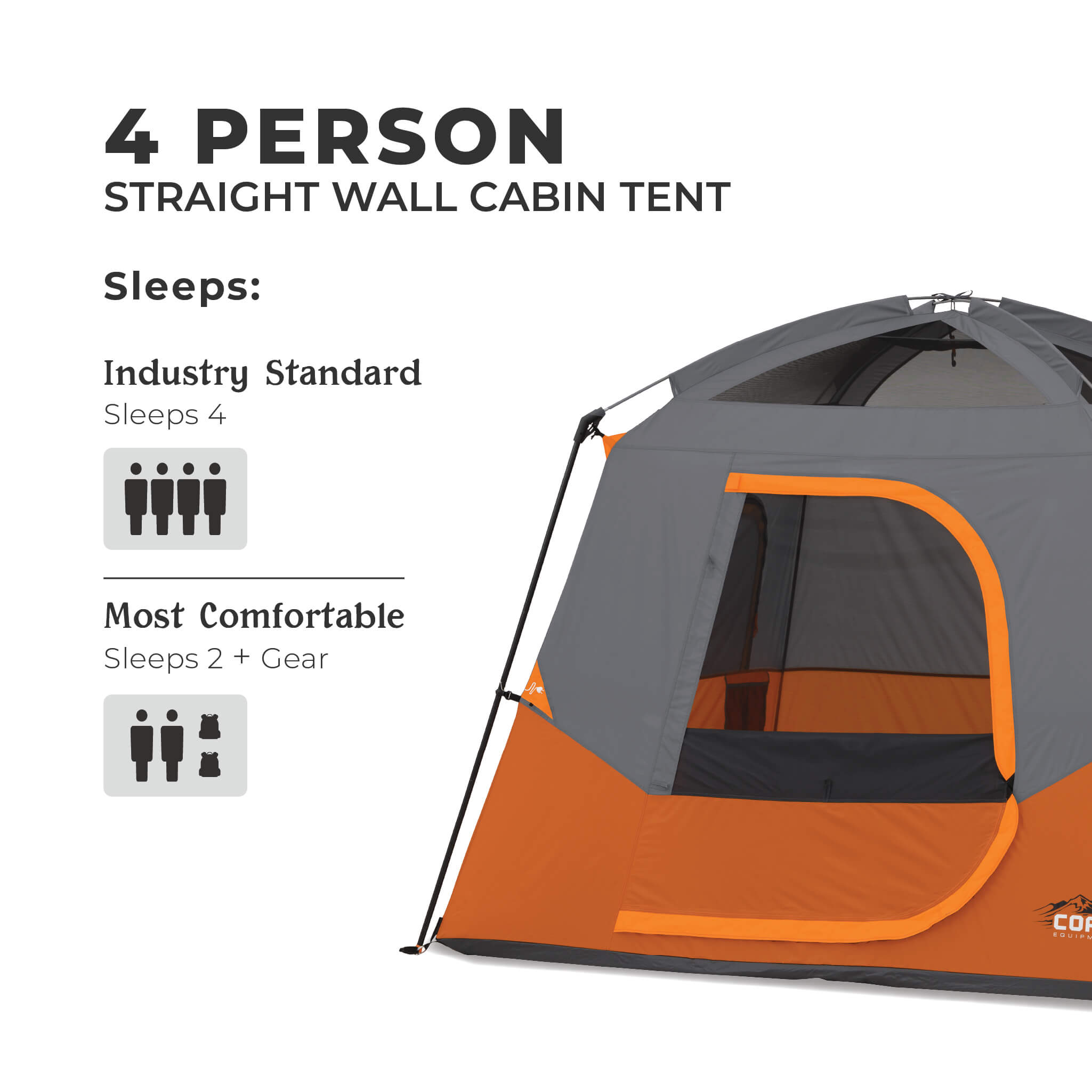 4 Person Straight Wall Cabin Tent - Image 6