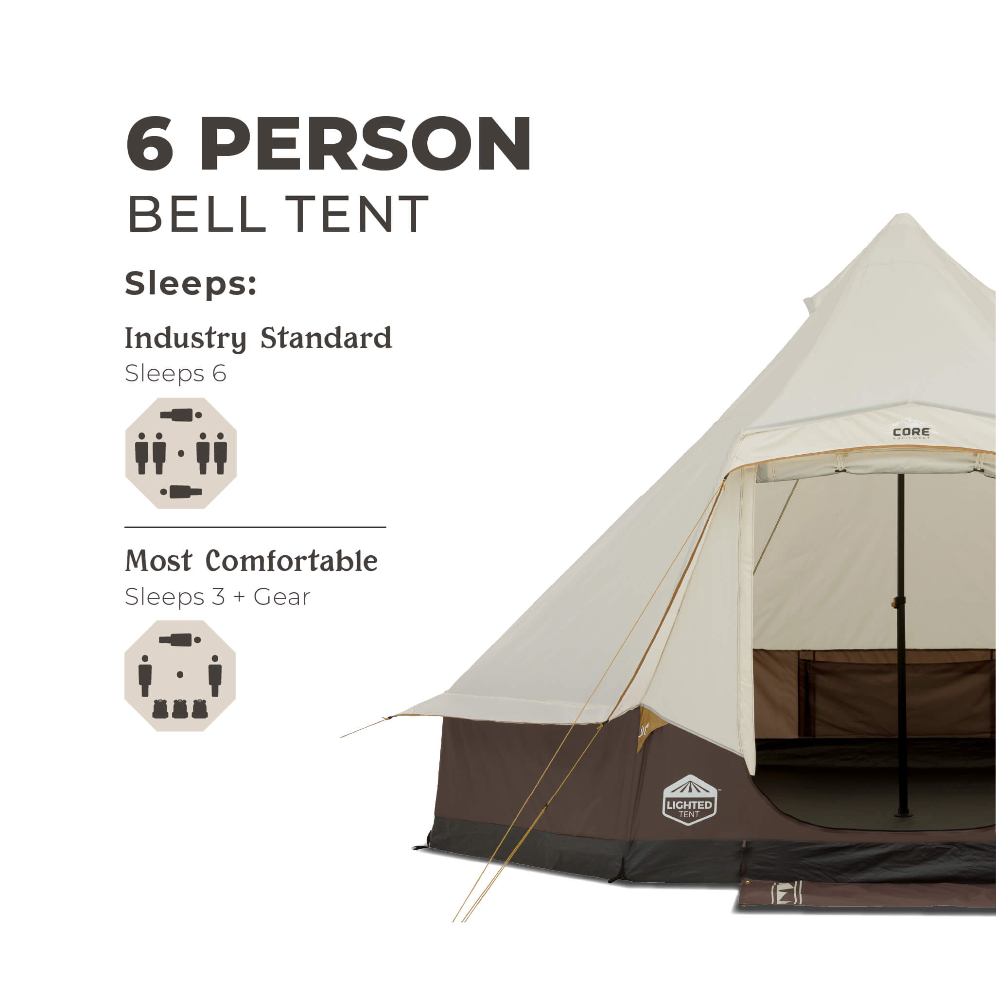 6 Person Lighted Bell Tent - Image 5