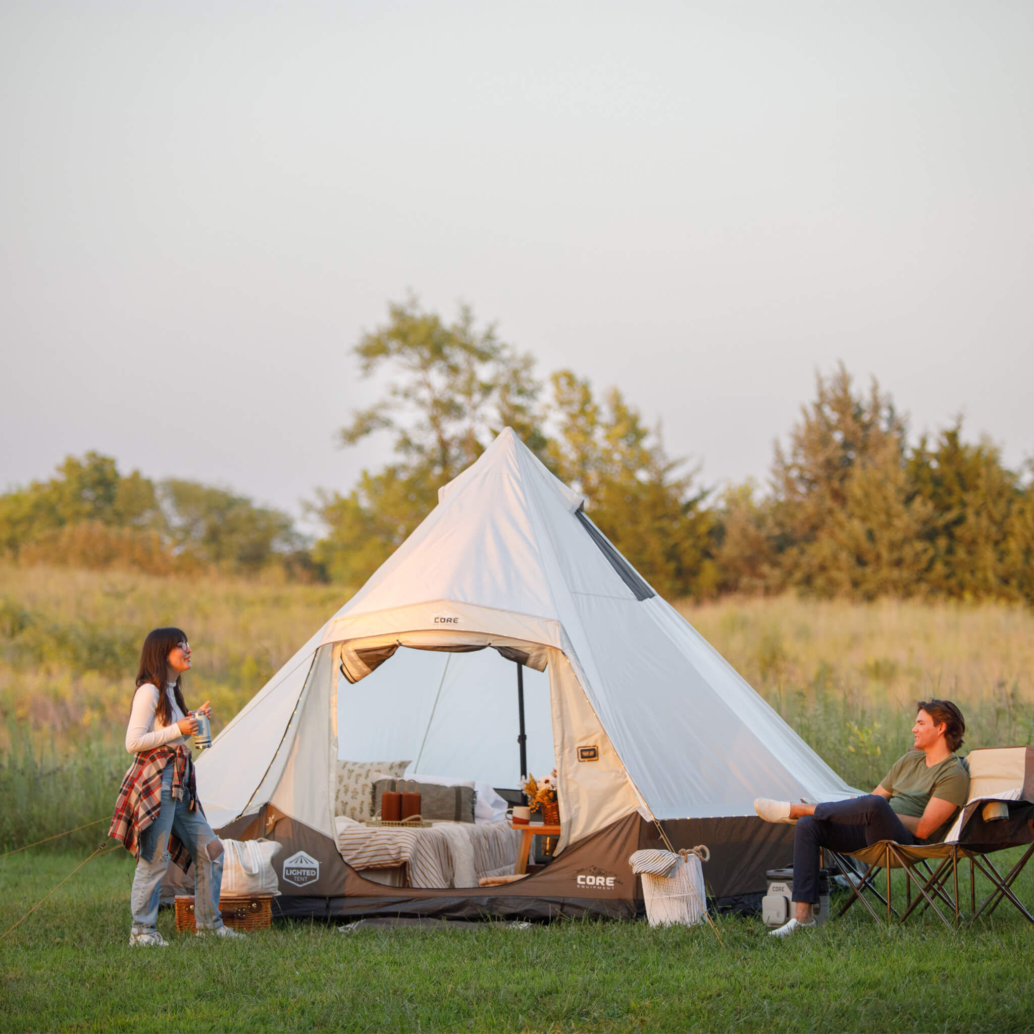 6 Person Lighted Bell Tent - Image 2