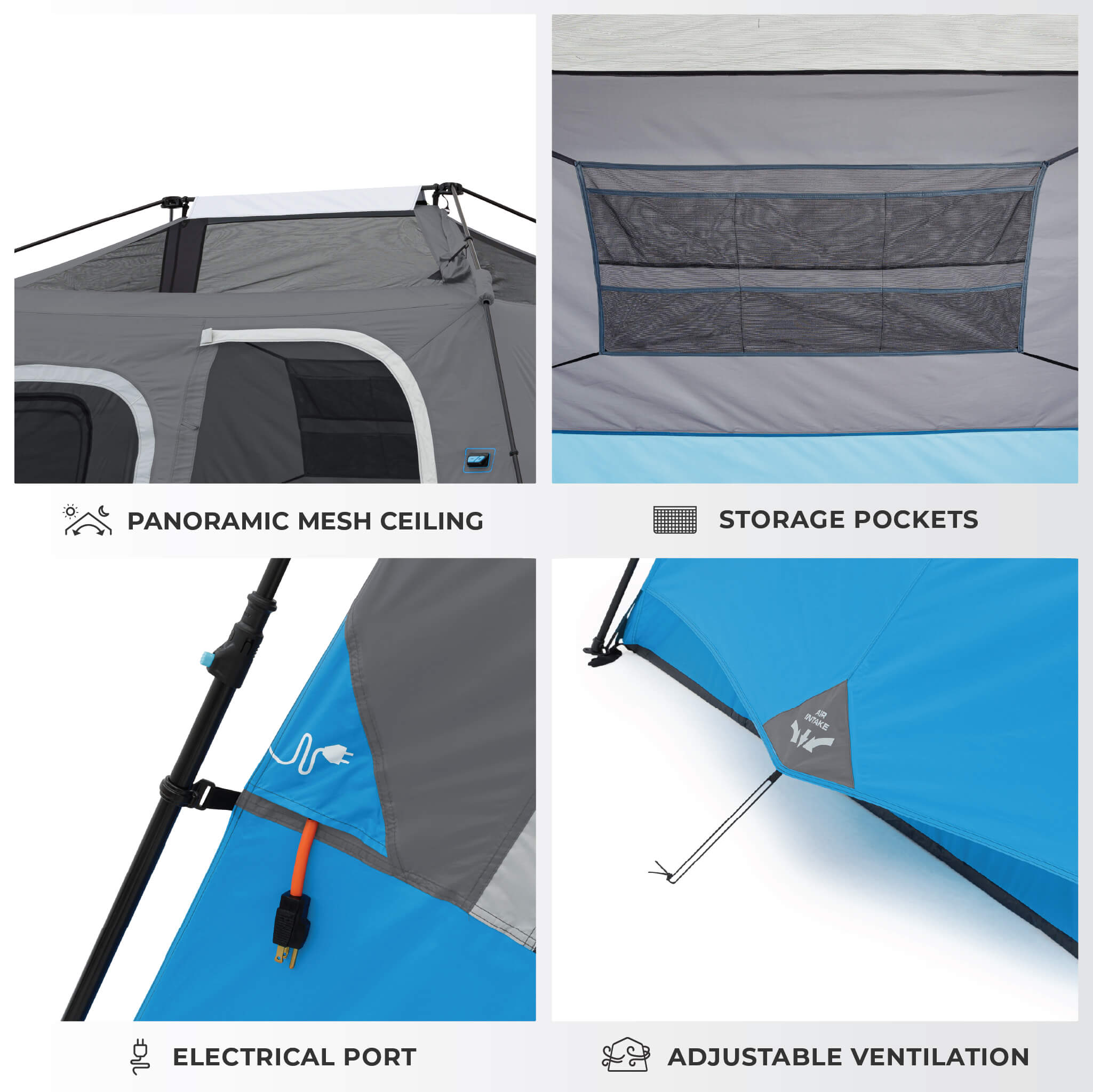 6 Person Lighted Instant Cabin Tent - Image 5